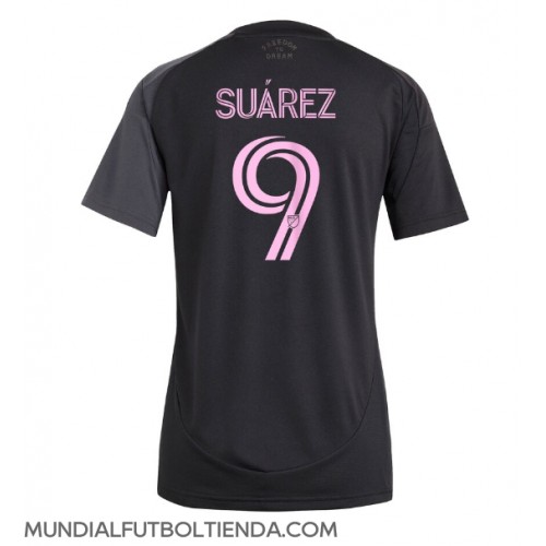 Camiseta Inter Miami Luis Suarez #9 Segunda Equipación Replica 2025-26 para mujer mangas cortas